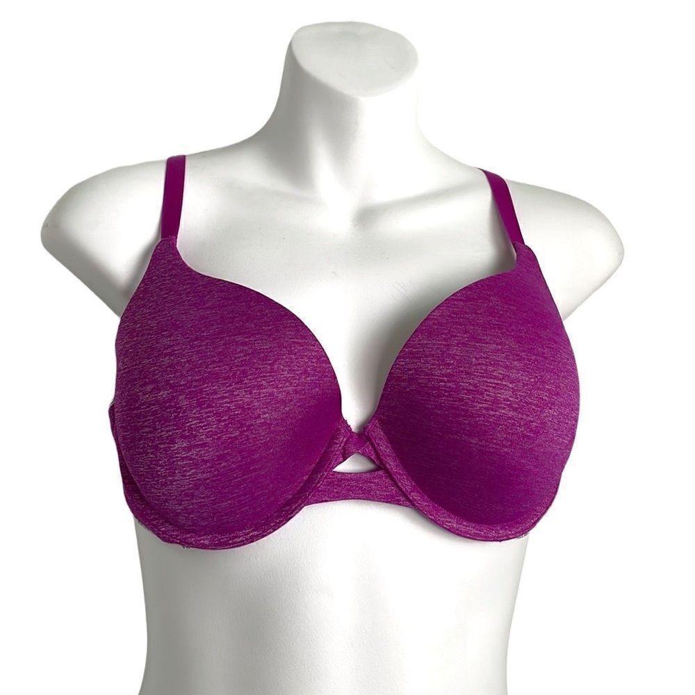 Victoria Secret Padded Perfect Coverage Bra Heather Purple 34D